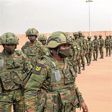야외 훈련을 위한 남아프리카 국방군(SANDF) 전술 전투 위장복